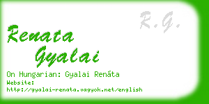 renata gyalai business card